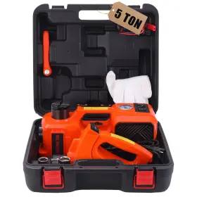 Tygj-006 Rogtz 5 Ton Electric Hydraulic Car Jack Kit Tire Inflator Impact Wrench Led