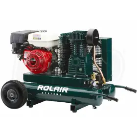 7722hk28 Rolair Air Compressor 9 Hp Gas Honda With 38rg Installed Gallons