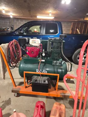 13gr30hk30 Roll Air 30 Gallon Compressor Honda 13hp Electric Start