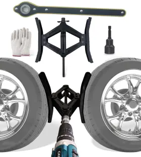 Rvpnr212bt Rvpnr Rv Rotatable Wheel Chock Stabilizers Drill Adjusted Camper Heavy Duty Tire