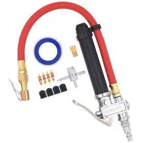 Gl-1403 Safelife Tire Inflator 10-120 Psi Pressure Gauge With 12 Inch Air Hose Lock O