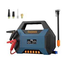 Safemate Smjs007-fba 2500a Car Jump Starter With Air Compressor - 120psi Tire Inflator ... Fast Ship