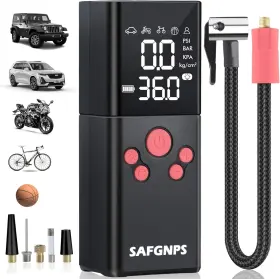 Safgnps 667763817582 Tire Inflator Portable Air Compressor 150psi Cordless Fo