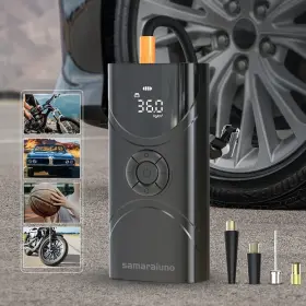Hz012b Samaraiuno Tire Inflator Air Compressor Rechargeable Car Pump Cordless Portable Fast Pro