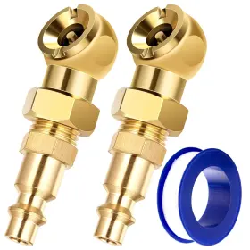 A3099 Sardvisa 2-packs Portable Air Chucks Solid Metal Closed Ball Chuck With 1/4 Inch Npt