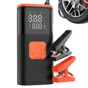 4000a Scstartx 735083503673 Portable Car Battery Jump Starter And Tire Inflator 150 Psi Led Light