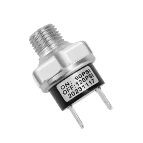 Sdtc Tech 726084057265 Air Pressure Switch 90-120 Psi 1/4 Inch -18 Npt Male Thread Dc 12v/24v For