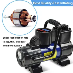 51441 Seborio Heavy Duty 12v Portable 150psi Car Tyre Auto Tire Inflator Pump Air Compressor