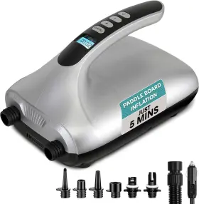 Serenelife 313091469466 Paddle Board Pump Electric - Portable 20 Psi Dual-stage Air Compressor For Super