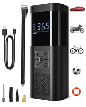 Sm02 Servomaster Inflator 150psi Cordless Air Compressor With Led Light And Gaugettttttttttttttt