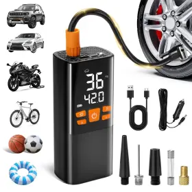 Shall 744243207757 Tire Inflator Portable Air Compressor Cordless 150psi 3x Fast