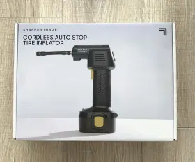 Sharper Image 810022140710 New Cordless Auto Stop Tire Inflator