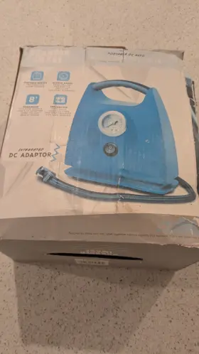 Sharper Image 843479161458 New Open Box-sharper Portable Dc Auto Air Compressor With Nozzles And Handle