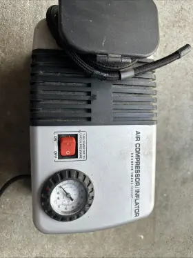 Sharper Image S1262 Air Compressor Inflator With Pressure Gauge And On/off Switch