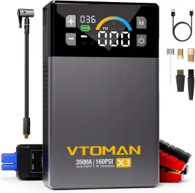 Js-506 Shenzhen Carku Technology Co. Limited Gooloo A3 Jump Starter With Air Compressor 3000a Portable Car Battery Booster
