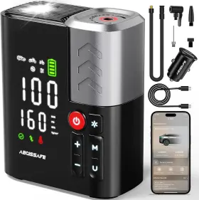 48lpm Shenzhen Huacan Yongxin Technology Co. Ltd. 445014754755 Tire Inflator Portable Air Compressor 3x Faster Pump With App 160psi