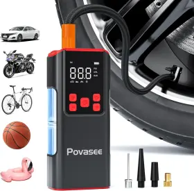 Shenzhenhaoxinqikejiyouxiangongsi 313094116114 Tire Inflator Portable Air Compressor Povasee 150psi Pump For Tires