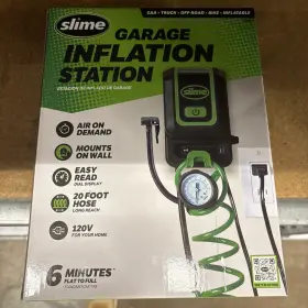 Slime 716281511141 40070 Garage Inflation Station Wall Mounted 120v Infaltor For Cars Bikes