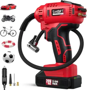 Smjt-009 Smart Jerry Portable Tire Inflator Air Compressor 150 Psi Cordless Auto Stop Pump