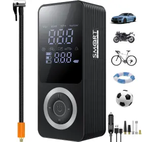 Smart Jerry Smjt-018 Tire Inflator Portable Air Compressor Cordless Mini Bike Pump With G