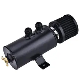 Speedwow Tuning Ev-00831bk 10an Oil Catch Can 750ml Universal Baffled With Breather Black