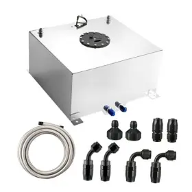 Ev11234s3sr Speedwow Tuning 15 Gallon Fuel Cell Tank Aluminum With Level Sender 6an 12ft Cpe Line