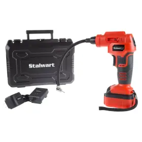 M550134 Stalwart 20v Rechargeable Battery Operated Air Compressor Inflator Car Bike Tires Balls