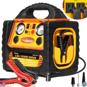 B0csjzvk11 Stanley 6-in-1 Jump Starter And Air Compressor 1800a 12v Portable Power Station 400w