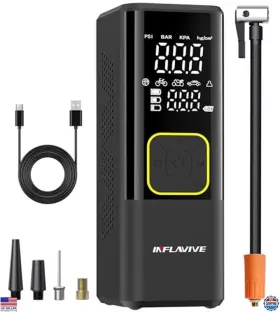 B0df76hv4m Stanley Portable Tire Inflator Air Compressor 150psi Cordless Pump With Led Light