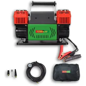 W0012 Stop & Go And 12 Volt Dual Piston Tire Inflator 1 1/2 Hp 150 Max Psi