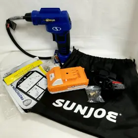 24v-ajc-ltx-blk Sun Joe 24 Volt Cordless Portable Air Compressor Kit