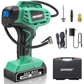 Sypousy 746608898976 Tire Inflator Portable Air Compressor Digital Cordless 2x Faste