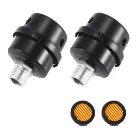 Sythers 745245974821 2 Pcs Air Compressor Silencer Filter Metal Intake Noise