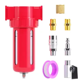 Tailonz Pneumatic 27jz 0-150psi 1/4 Inch Npt Aluminum Alloy Compressed Air Filter Release Bowl Used