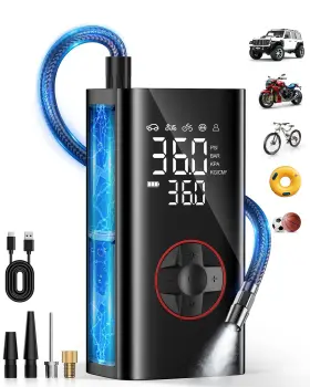 Teffim 766757393672 Tire Inflator Portable Air Compressor - Cordless Pump For Car Tires 150