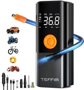 Nc-3690 Teffim Tire Inflator Portable Air Compressor 150psi 20000mah Battery Pump For C