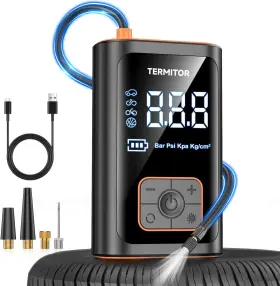 St-09  Termitor Tire Inflator Portable Air Compressor Cordless Pump Car Bicycle Tires Balls Auto