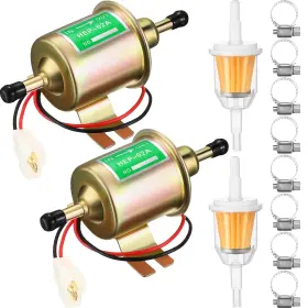 Jyd1741 Threlaco 2 Pcs Electric Fuel Pump Kit 12v Universal Low Pressure 4-7 Psi Gas Diesel Inch