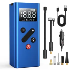 C0011 Tlintic Tire Inflator Portable Air Compressor - Mini Electric Cordless Pump With