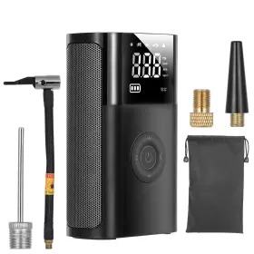 Thr0906524465054um Tomshoo Multi-functional Car Air Pump Tire Inflator Portable Bike For V7l8