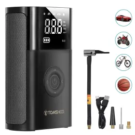 Usy27442 Tomshoo Compresor De Aire Portatil Inflador Llantas Para Carros Motos Y Bicicleta Bomba