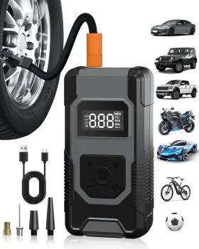 Toobtiill 797457894060 Tire Inflator Portable Air Compressor - 4x Faster Inflation Cordless Mini