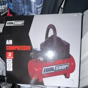 282-1515 Tool Shop 2 Gallon Portable Air Compressor 100 Psi Oil-free 120v Steel Tank