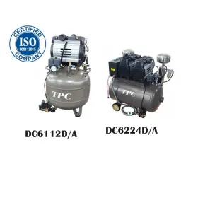 Tpc Dc6112 Dc Series Oil-less Air Compressor Dental Pump 10-30 Gal Up For 8-9 Users