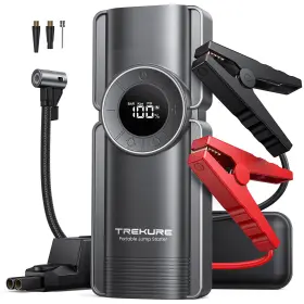 Beta01 Trekure Portable Car Jump Starter With Air Compressor 150psi 5000a Battery