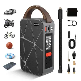 Tl-inf002-n Turbovolt Portable Tire Inflator 150 Psi Wireless Air Compressor For Cars Suvs
