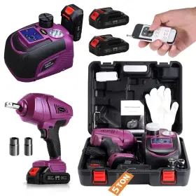 Jacks201 Tyayt 5 Ton Cordless Electric Hydraulic Jack With Impact Wrench - 12v Car