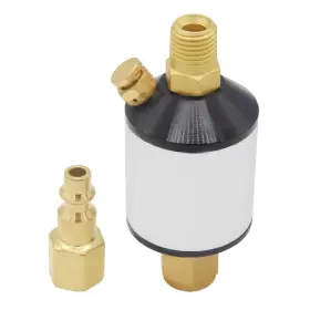 Uenede 0zm-ids-02711 Water Oil Separator For Air Line 1/4-inch Npt Inlet And Outlet 150 Psi Blac