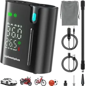 B0dh28cn9w Upbeatplus T1 Portable Tire Inflator 160 Psi 4x Faster Air Pump Wireless Car