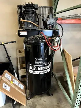 Us560v Us General U.s. 5hp 60 Gallon Air Compressor 208-230v 1 Phase 165 Max Psi
